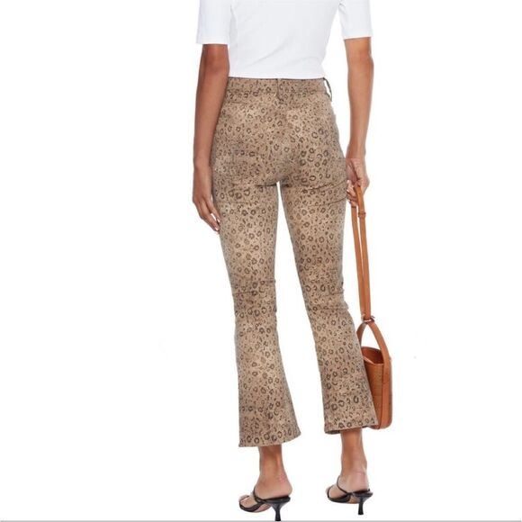 FRAME Le Crop Mini Boot Jeans – Leopard Print, Snake Print Denim, Sz 28 - Picture 2 of 8